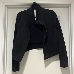 Lululemon cropped athletic moto jacket